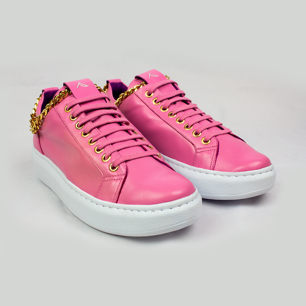 Designer Children Maeve White/Pink Sneakers For Girls – Age of Innocence